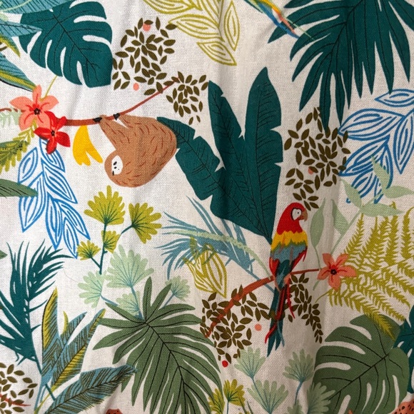 MELLODAY Green and White Tropical Midi Dress - Picture 7 of 11